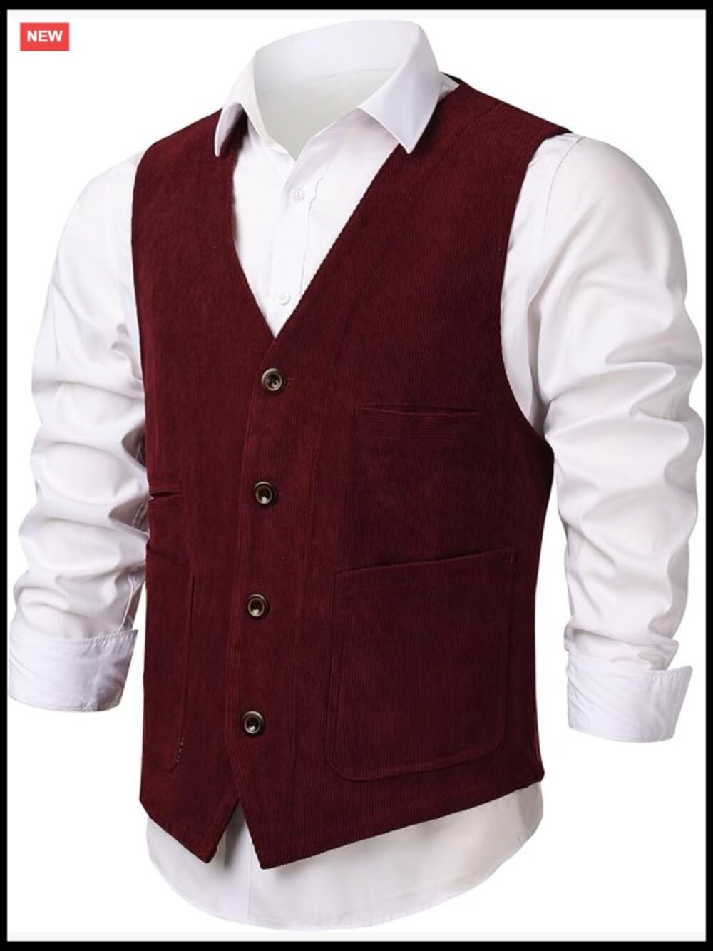 Corduroy Tweed Suit Vest, Vintage Western Cowboy Slim Dress Vest, Steampunk